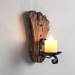 Pojedyncza głowica przemysłowa Vintage Retro drewniana metalowa malowana lampa ścienna do domu hotelowego korytarza dekoracja ścienna