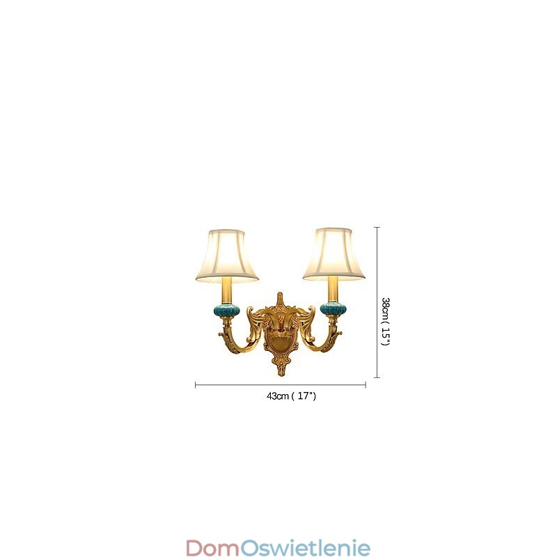 Prosty, wiejski, tradycyjny, klasyczny, mosiężny element do kinkietów ściennych w stylu mini