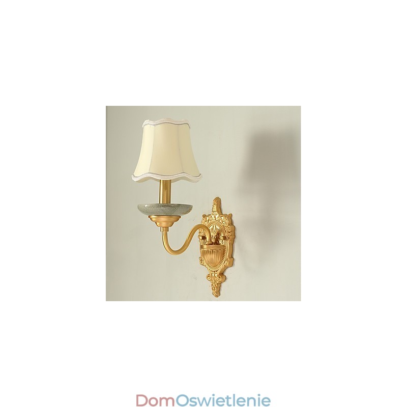 Prosty, wiejski, tradycyjny, klasyczny, mosiężny element do kinkietów ściennych w stylu mini