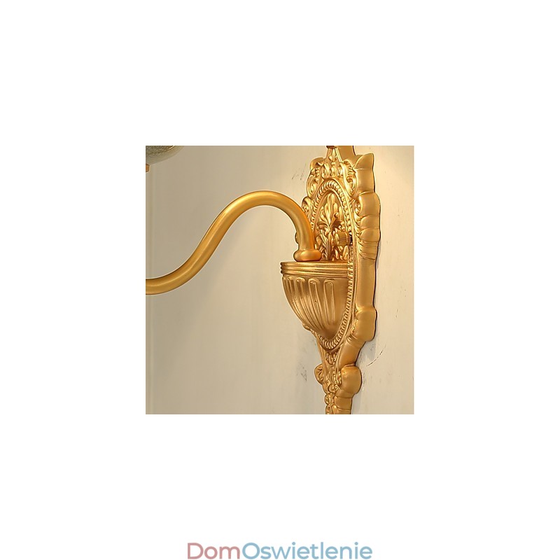 Prosty, wiejski, tradycyjny, klasyczny, mosiężny element do kinkietów ściennych w stylu mini