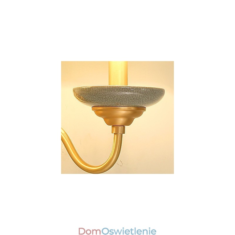 Prosty, wiejski, tradycyjny, klasyczny, mosiężny element do kinkietów ściennych w stylu mini