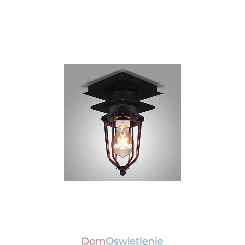 Retro kuta lampa ścienna pojedyncza głowica antyczna lampa przypominająca loft amerykański żelazny vintage małe klatki lampa sufitowa