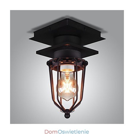 Retro kuta lampa ścienna pojedyncza głowica antyczna lampa przypominająca loft amerykański żelazny vintage małe klatki lampa sufitowa