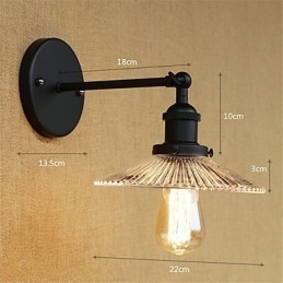 Cecha malowania w stylu retro w stylu wiejskim dla miniaturowych kinkietów ściennych z ochroną oczu i światłem otoczenia