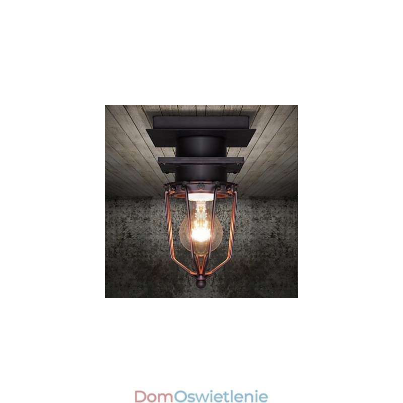 Retro kuta lampa ścienna pojedyncza głowica antyczna lampa przypominająca loft amerykański żelazny vintage małe klatki lampa sufitowa