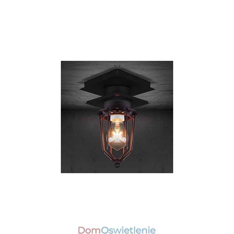 Retro kuta lampa ścienna pojedyncza głowica antyczna lampa przypominająca loft amerykański żelazny vintage małe klatki lampa sufitowa