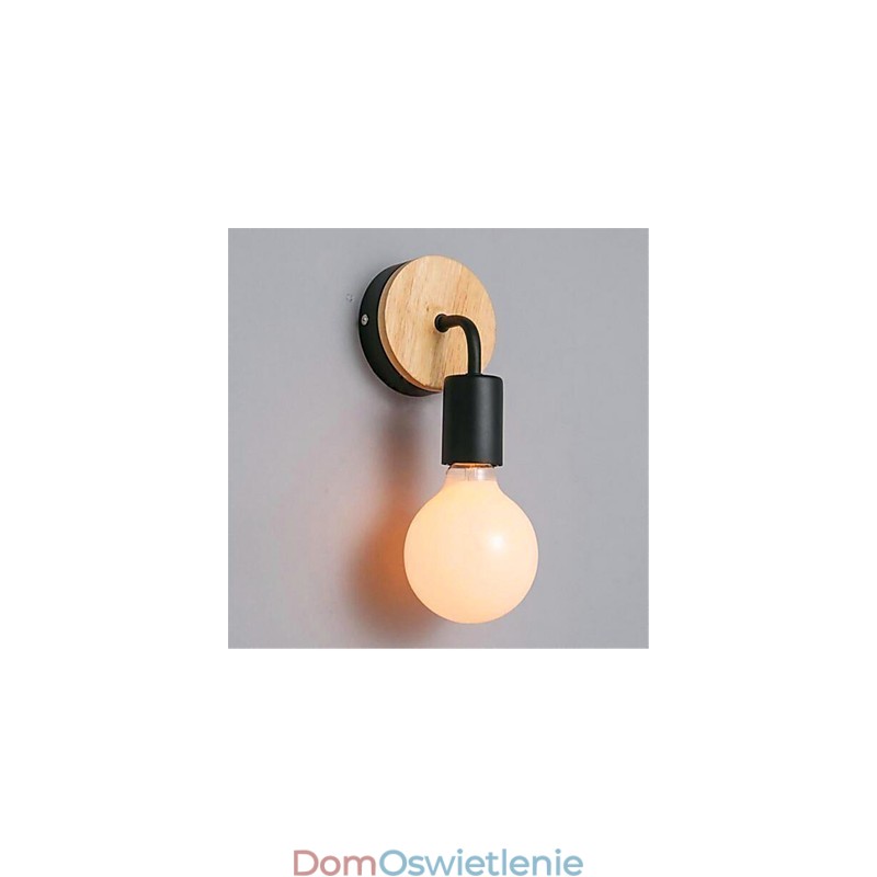 Nowoczesna minimalistyczna kreatywna osobowość drewniana lampa żelazna korytarz balkon sypialnia lampka nocna żelazna lampa ścienna