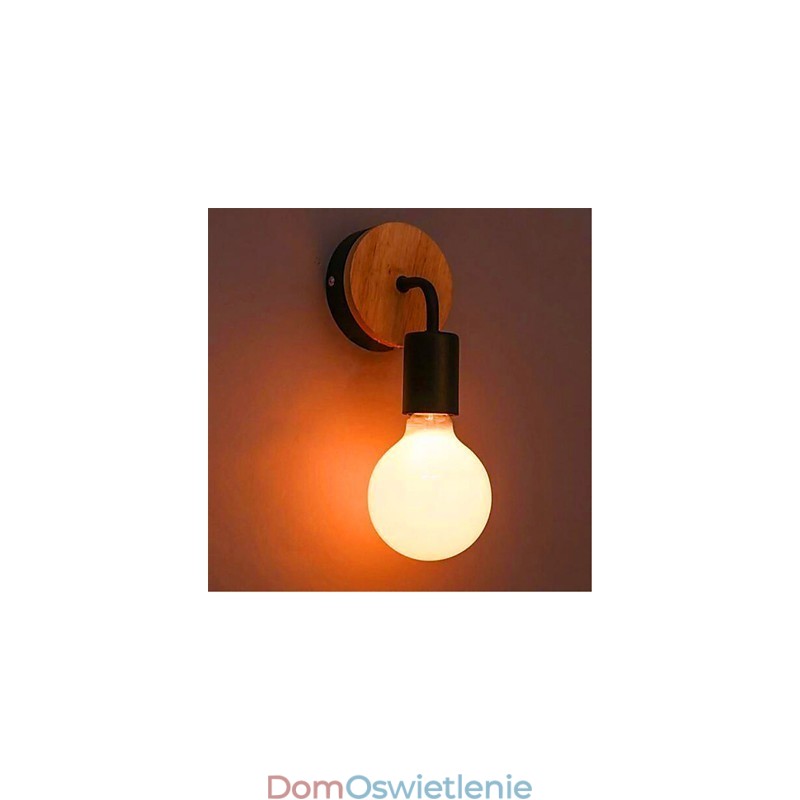 Nowoczesna minimalistyczna kreatywna osobowość drewniana lampa żelazna korytarz balkon sypialnia lampka nocna żelazna lampa ścienna