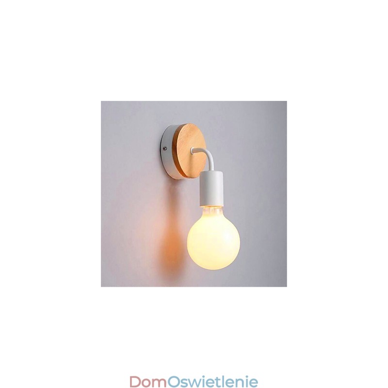 Nowoczesna minimalistyczna kreatywna osobowość drewniana lampa żelazna korytarz balkon sypialnia lampka nocna żelazna lampa ścienna