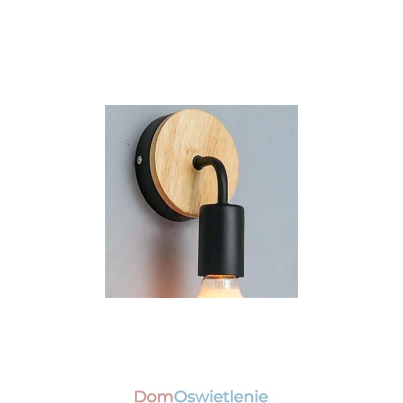 Nowoczesna minimalistyczna kreatywna osobowość drewniana lampa żelazna korytarz balkon sypialnia lampka nocna żelazna lampa ścienna