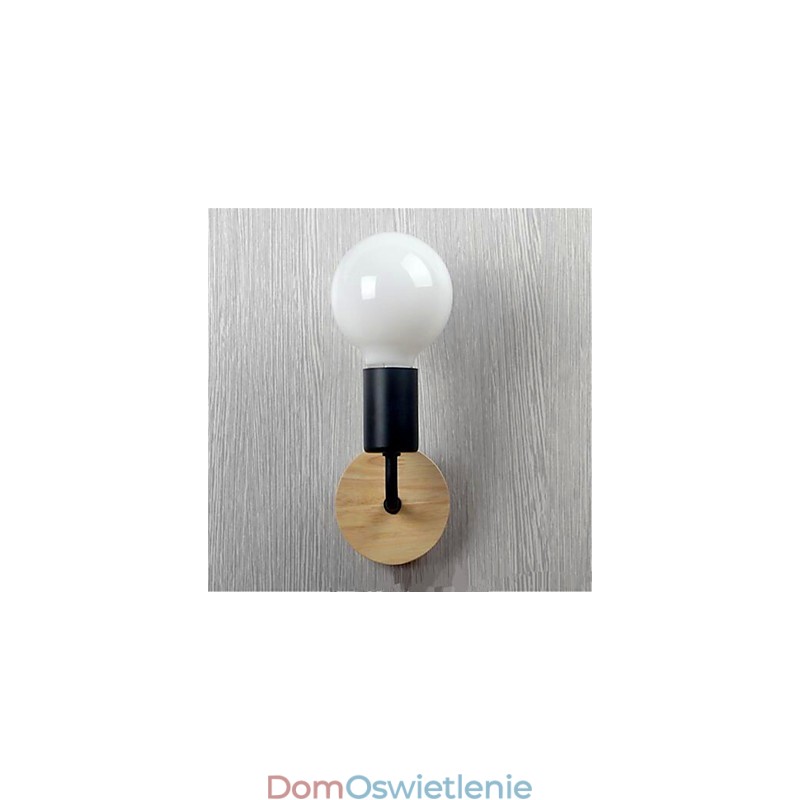Nowoczesna minimalistyczna kreatywna osobowość drewniana lampa żelazna korytarz balkon sypialnia lampka nocna żelazna lampa ścienna