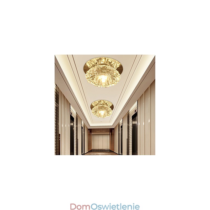 Energooszczędna nowoczesna lampa sufitowa Kryształowa lampa sufitowa Lampa z żarówką skierowaną w dół
