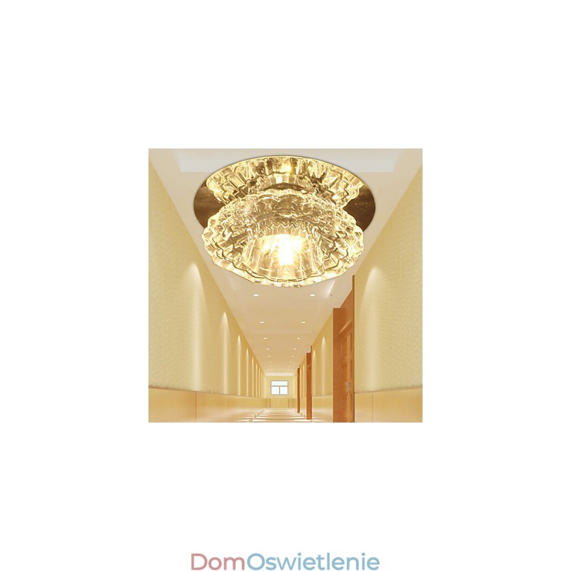 Energooszczędna nowoczesna lampa sufitowa Kryształowa lampa sufitowa Lampa z żarówką skierowaną w dół
