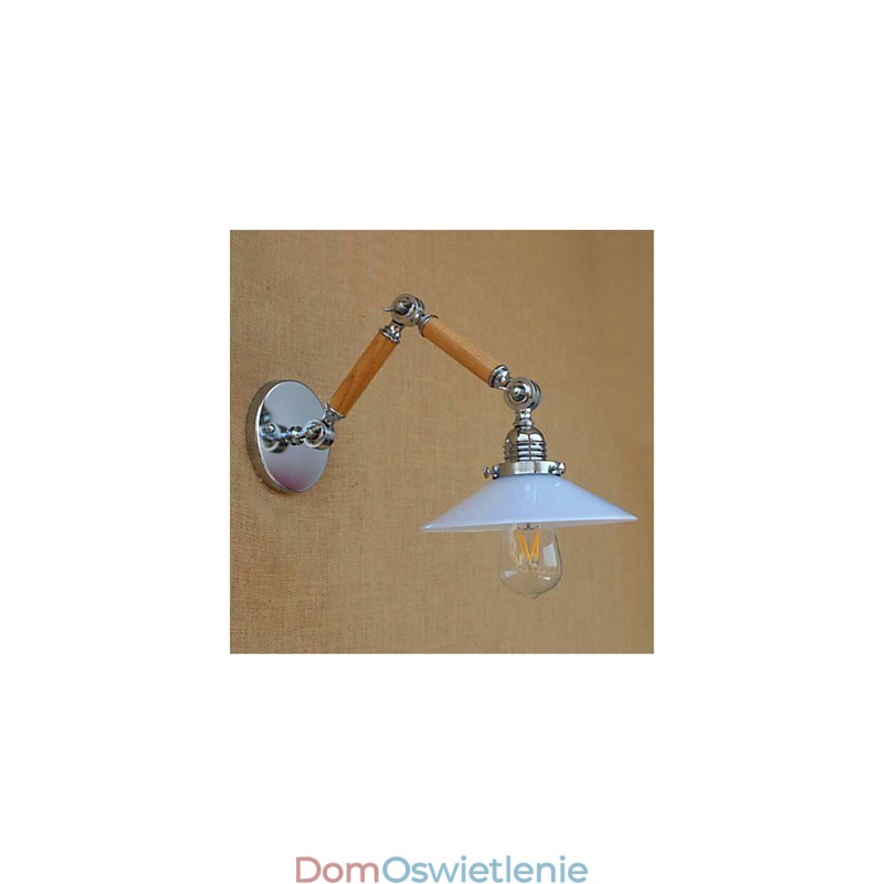 Nowoczesna, współczesna chromowana funkcja do oświetlenia otoczenia z ramieniem obrotowym, oświetlenie ścienne z ramieniem obrotowym