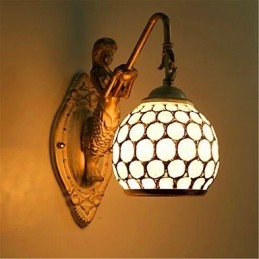 Prosty europejski styl kinkiet retro pasterski sypialnia lampka nocna balkon schody korytarz lustro lampa