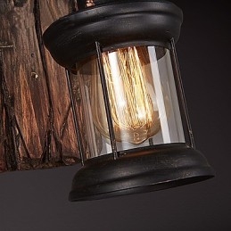 Pojedyncza głowica przemysłowa Vintage Retro drewniana metalowa malowana lampa ścienna do domu hotelowego korytarza dekoracja ścienna