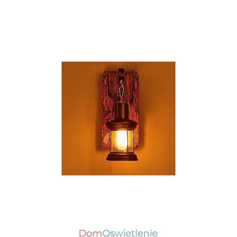Pojedyncza głowica przemysłowa Vintage Retro drewniana metalowa malowana lampa ścienna do domu hotelowego korytarza dekoracja ścienna
