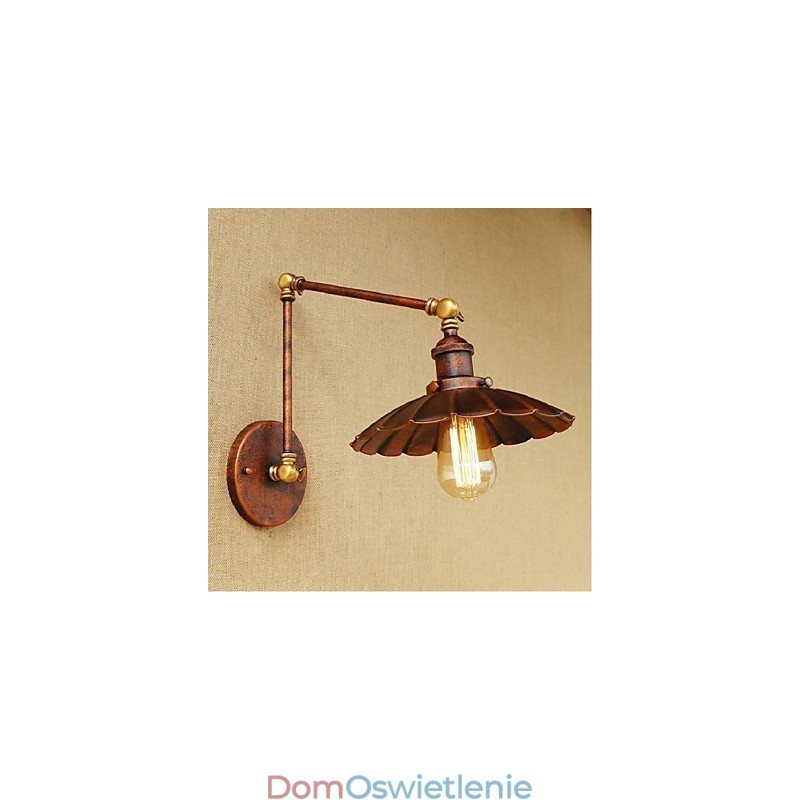 Długie ramię Pół rdza Retro Kreatywne Nostalgiczne Rozkładane Składane Kinkiety Ścienne Światło Ścienne