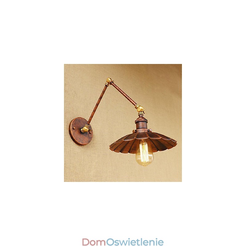 Długie ramię Pół rdza Retro Kreatywne Nostalgiczne Rozkładane Składane Kinkiety Ścienne Światło Ścienne