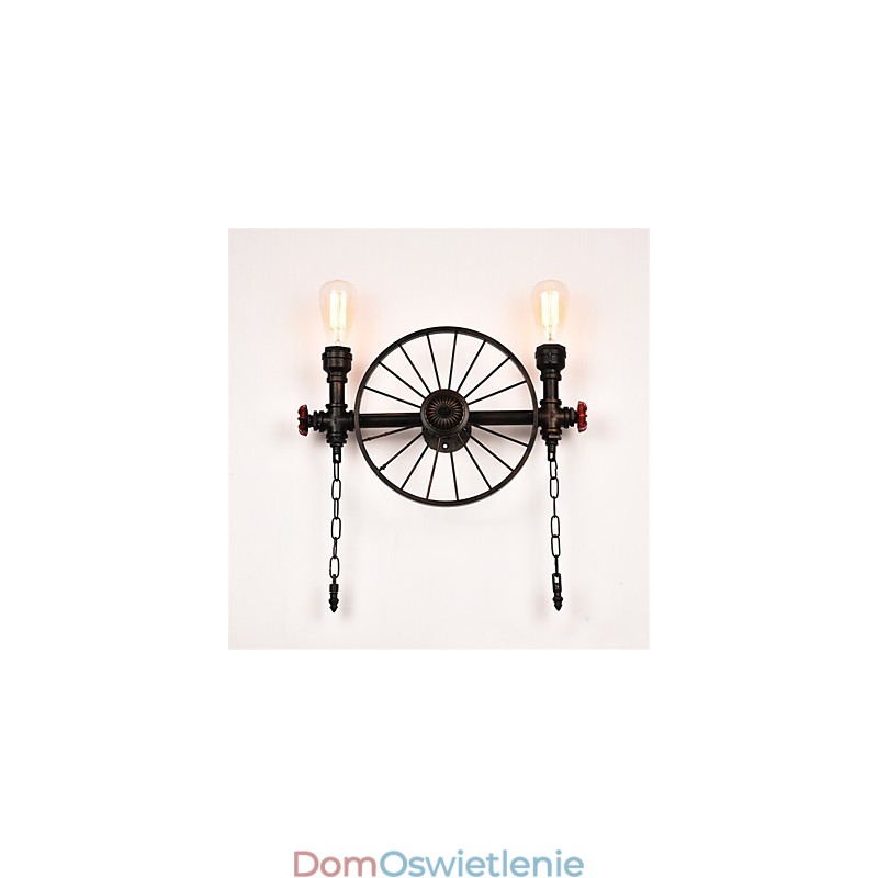 Vintage Industrial Pipe Wall Lights Kreatywne oświetlenie Restauracja Kawiarnia Bar Dekoracja oświetlenie z 2 światłami Malowane wykończenie