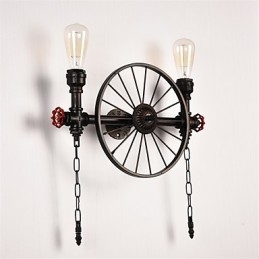 Vintage Industrial Pipe Wall Lights Kreatywne oświetlenie Restauracja Kawiarnia Bar Dekoracja oświetlenie z 2 światłami Malowane wykończenie