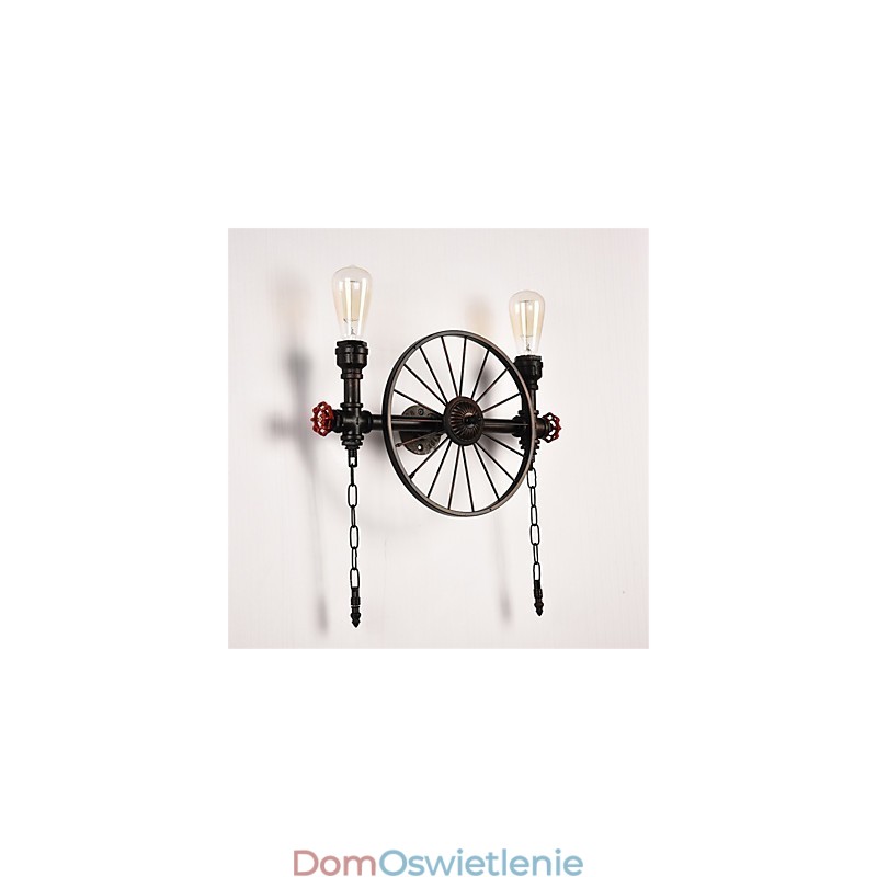 Vintage Industrial Pipe Wall Lights Kreatywne oświetlenie Restauracja Kawiarnia Bar Dekoracja oświetlenie z 2 światłami Malowane wykończenie