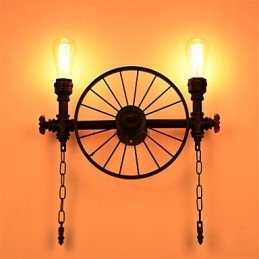 Vintage Industrial Pipe Wall Lights Kreatywne oświetlenie Restauracja Kawiarnia Bar Dekoracja oświetlenie z 2 światłami Malowane wykończenie