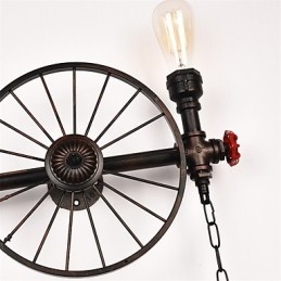 Vintage Industrial Pipe Wall Lights Kreatywne oświetlenie Restauracja Kawiarnia Bar Dekoracja oświetlenie z 2 światłami Malowane wykończenie