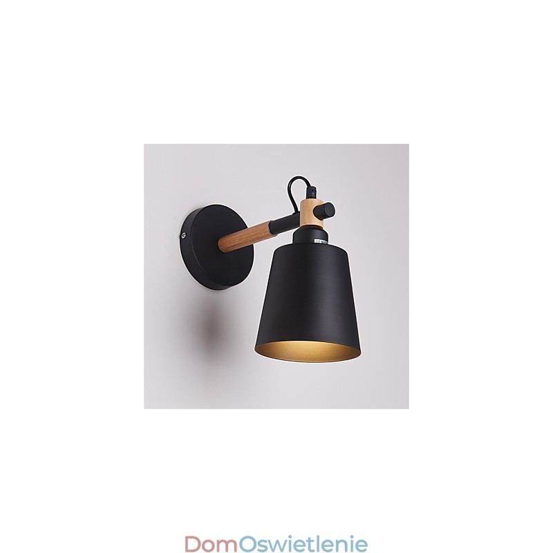 Vintage Wood Art Deco Metal Metal Rustykalny Kinkiet Salon Jadalnia Korytarz Kinkiet Czarny Biały Opcjonalnie