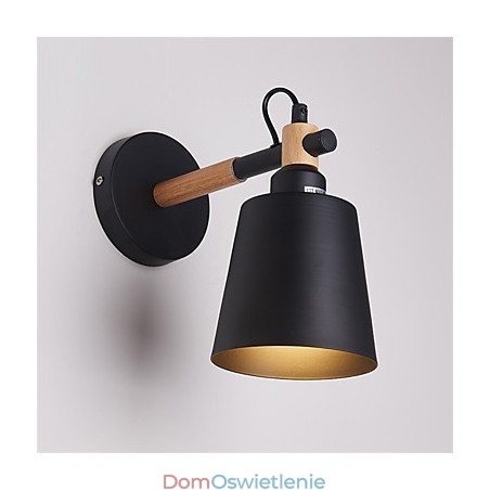 Vintage Wood Art Deco Metal Metal Rustykalny Kinkiet Salon Jadalnia Korytarz Kinkiet Czarny Biały Opcjonalnie