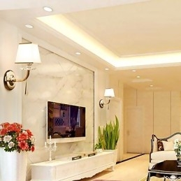 Nowoczesna, współczesna, galwanizowana cecha dla kryształowych kinkietów ściennych z oświetleniem otoczenia