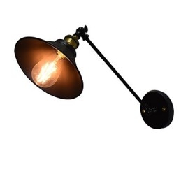 Buzz Wall Żelazna lampa ścienna Głupia czarna lampa świetlna na ścianie