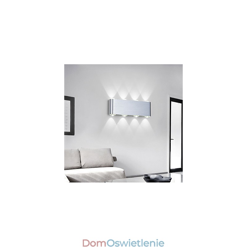 Nowoczesna, lekka, aluminiowa lampa ścienna do montażu na płasko, zintegrowana