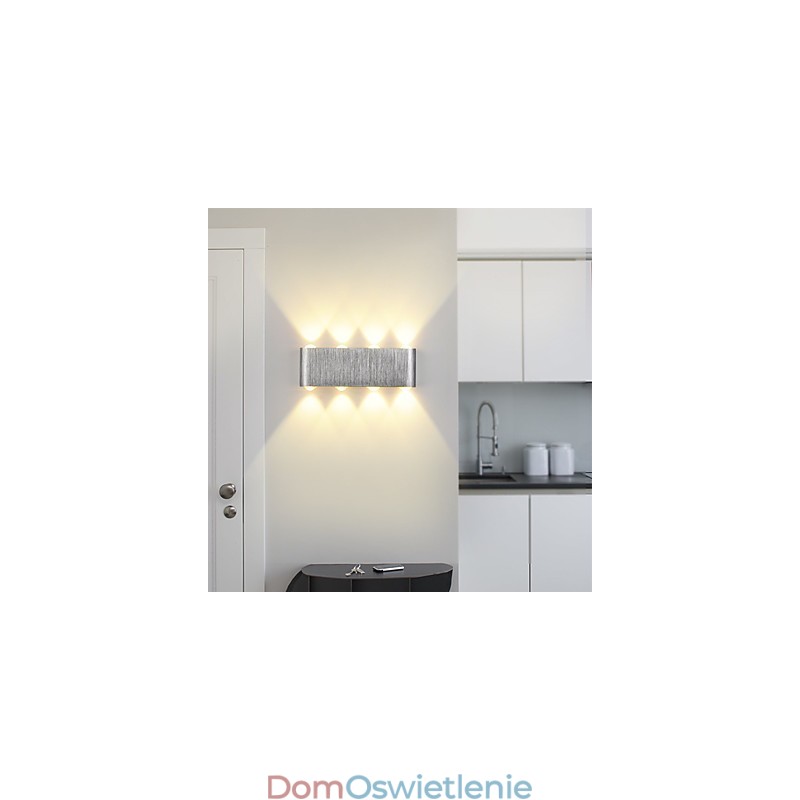 Nowoczesna, lekka, aluminiowa lampa ścienna do montażu na płasko, zintegrowana
