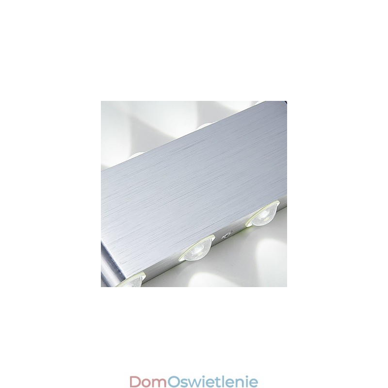 Nowoczesna, lekka, aluminiowa lampa ścienna do montażu na płasko, zintegrowana