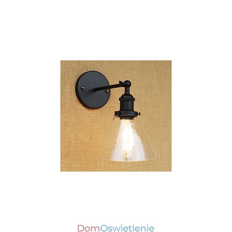 Wiejski retro galwanizowany element do miniaturowych kinkietów ściennych z ochroną oczu i światłem otoczenia