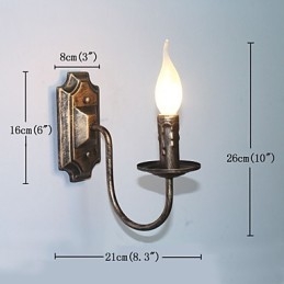 Antyczna lampa ścienna w kształcie świecy prosta lampa korytarzowa balkonowa lampa ścienna