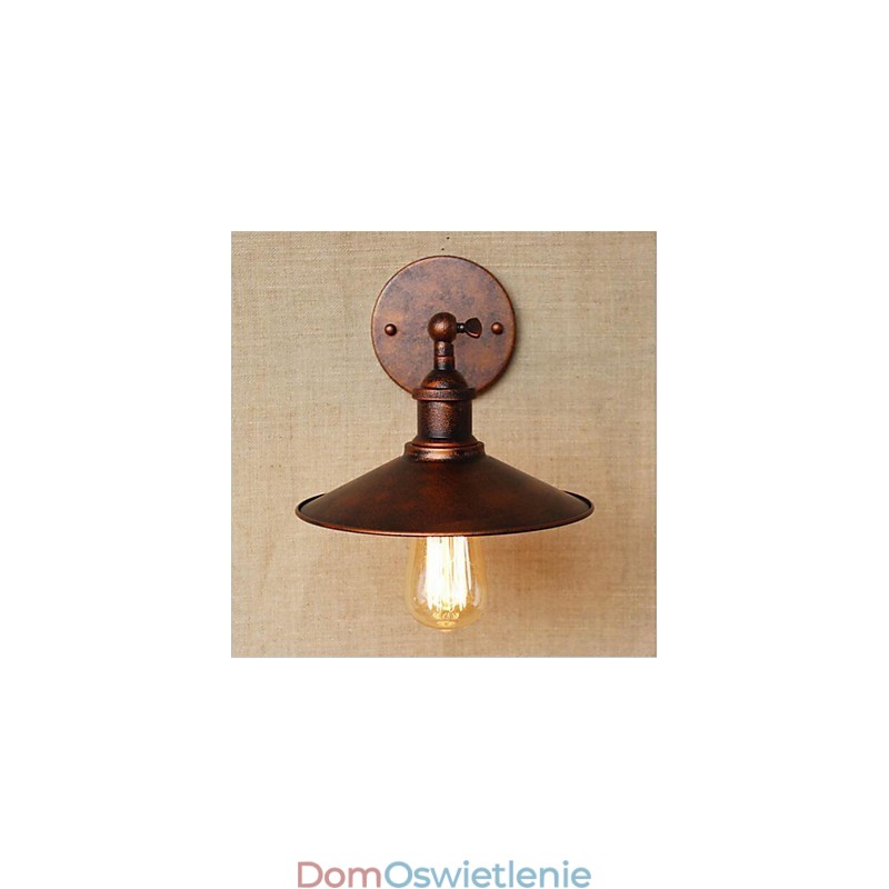 Wiejski retro galwanizowany element do miniaturowego stylu ochrony oczu, ściana z oświetleniem otoczenia