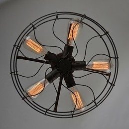 Amerykańska lampa przemysłowa w stylu country Lampa spersonalizowana Europejskie lampy sufitowe retro z wentylatorem