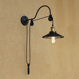 Cecha malowania w stylu retro w stylu wiejskim do regulowanego podnoszenia światła otoczenia kinkiety ścienne światło ścienne