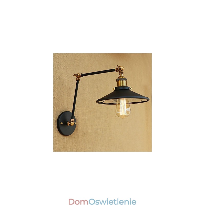 Rustykalny domek wiejski retro galwanizowany element do miniaturowego oświetlenia otoczenia z ramieniem obrotowym