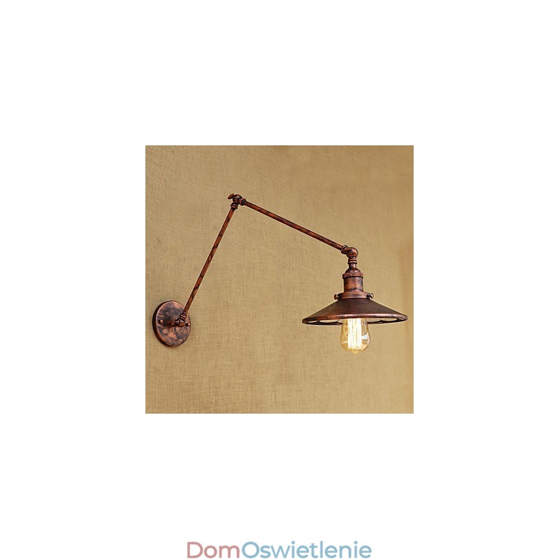 Rustykalny domek wiejski retro galwanizowany element do miniaturowego oświetlenia otoczenia z ramieniem obrotowym