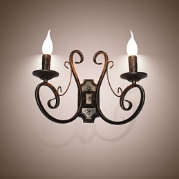 Nowa Retro Attic Amerykański Styl Retro Kinkiet Lampa Sypialniana Kinkiet Lampa Świeca