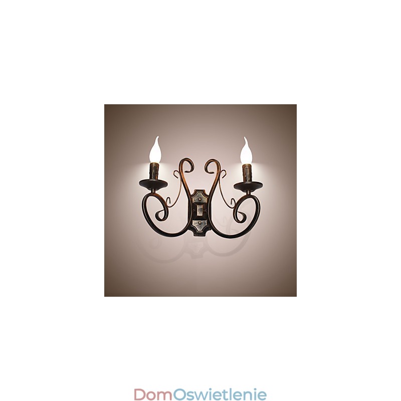 Nowa Retro Attic Amerykański Styl Retro Kinkiet Lampa Sypialniana Kinkiet Lampa Świeca
