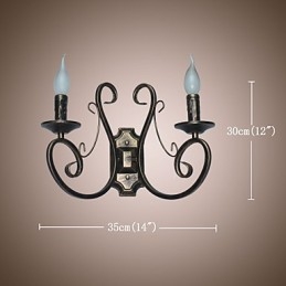 Nowa Retro Attic Amerykański Styl Retro Kinkiet Lampa Sypialniana Kinkiet Lampa Świeca