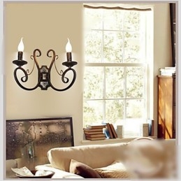 Nowa Retro Attic Amerykański Styl Retro Kinkiet Lampa Sypialniana Kinkiet Lampa Świeca