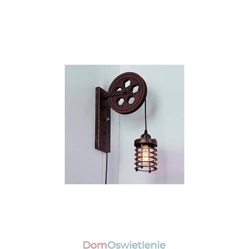 Kinkiet przemysłowy retro żelazny kreatywny osobowość podnośna lampa ścienna
