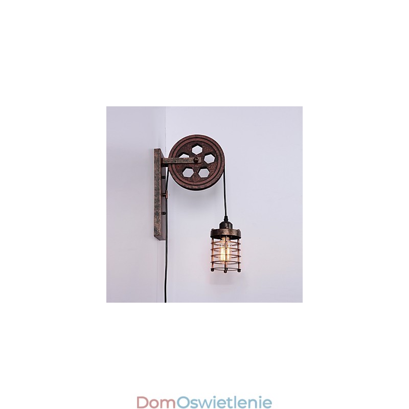 Kinkiet przemysłowy retro żelazny kreatywny osobowość podnośna lampa ścienna
