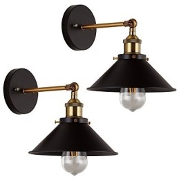 2 szt. Metalowe kinkiety ścienne Industrialne kinkiety Vintage Edison Simplicity Lampa do oświetlenia kawiarni, klubu i baru
