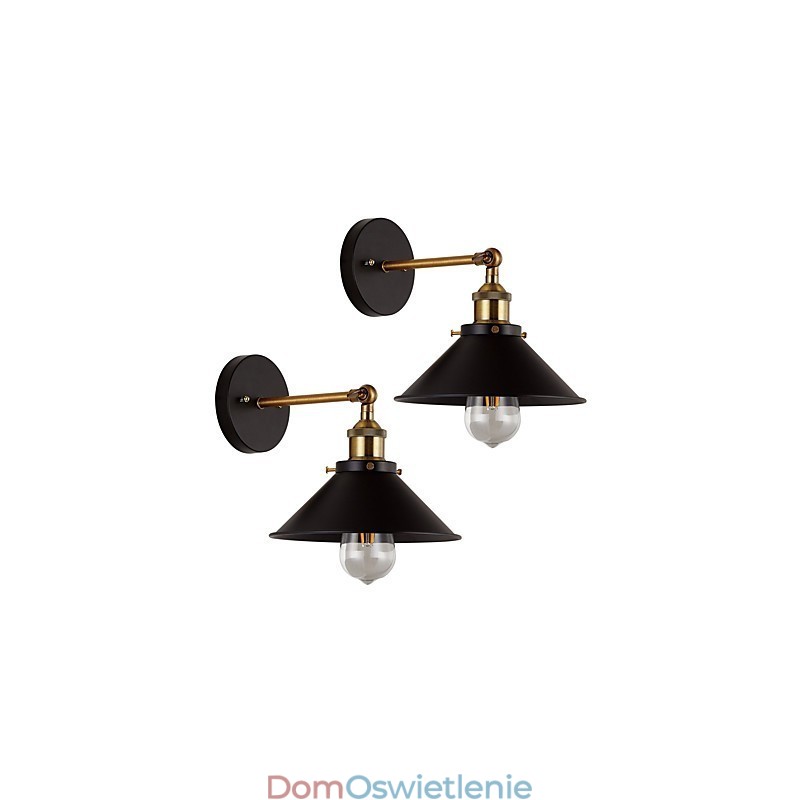 2 szt. Metalowe kinkiety ścienne Industrialne kinkiety Vintage Edison Simplicity Lampa do oświetlenia kawiarni, klubu i baru